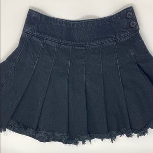 We The Free Black Pleated Skater Mini Skirt